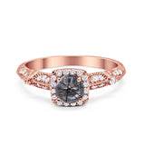 Vintage Round Natural Stone Beaded Ring