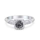 Vintage Round Natural Stone Beaded Ring