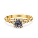 Vintage Round Natural Stone Beaded Ring