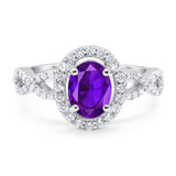 Art Deco Oval Natural Stone Split Shank Ring