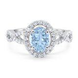 Art Deco Oval Natural Stone Split Shank Ring