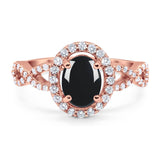 Art Deco Oval Natural Stone Split Shank Ring