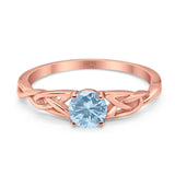 Vintage Style Round Natural Stone Trinity Ring