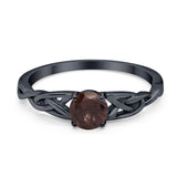 Vintage Style Round Natural Stone Trinity Ring