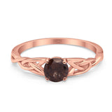 Vintage Style Round Natural Stone Trinity Ring