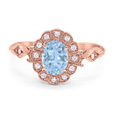 Art Deco Oval Natural Stone Wedding Ring
