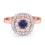 Round Natural Stone Cocktail Ring