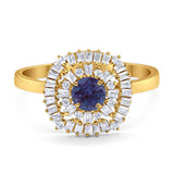 Round Natural Stone Cocktail Ring