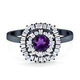 Round Natural Stone Cocktail Ring