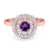 Round Natural Stone Cocktail Ring