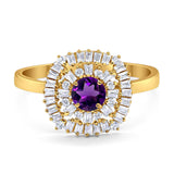 Round Natural Stone Cocktail Ring