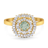 Round Natural Stone Cocktail Ring