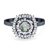 Round Natural Stone Cocktail Ring