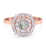 Round Natural Stone Cocktail Ring