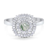 Round Natural Stone Cocktail Ring