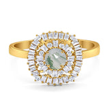 Round Natural Stone Cocktail Ring