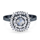 Round Natural Stone Cocktail Ring