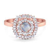 Round Natural Stone Cocktail Ring