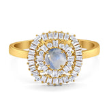 Round Natural Stone Cocktail Ring