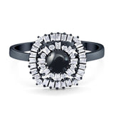 Round Natural Stone Cocktail Ring