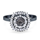 Round Natural Stone Cocktail Ring