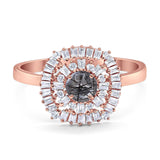 Round Natural Stone Cocktail Ring