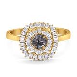 Round Natural Stone Cocktail Ring