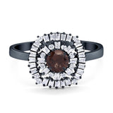 Round Natural Stone Cocktail Ring