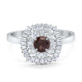 Round Natural Stone Cocktail Ring