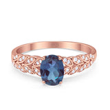 Oval Natural Stone Vintage Marquise Style Ring