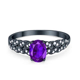 Oval Natural Stone Vintage Marquise Style Ring