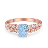 Oval Natural Stone Vintage Marquise Style Ring