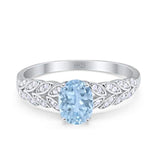 Oval Natural Stone Vintage Marquise Style Ring