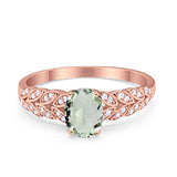 Oval Natural Stone Vintage Marquise Style Ring