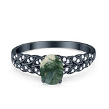 Oval Natural Stone Vintage Marquise Style Ring