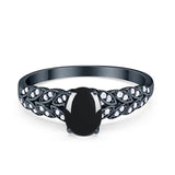 Oval Natural Stone Vintage Marquise Style Ring