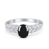 Oval Natural Stone Vintage Marquise Style Ring