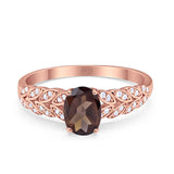 Oval Natural Stone Vintage Marquise Style Ring