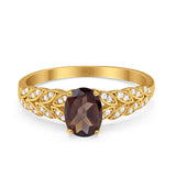 Oval Natural Stone Vintage Marquise Style Ring