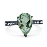 Pear Teardrop Solitaire Tapered Ring