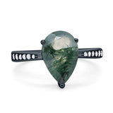 Pear Teardrop Solitaire Tapered Ring