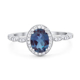 Oval Vintage Style Natural Stone Art Deco Ring