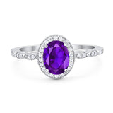 Oval Vintage Style Natural Stone Art Deco Ring