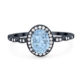 Oval Vintage Style Natural Stone Art Deco Ring