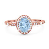 Oval Vintage Style Natural Stone Art Deco Ring