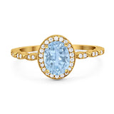 Oval Vintage Style Natural Stone Art Deco Ring