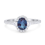 Vintage Style Oval Natural Stone Solitaire Ring