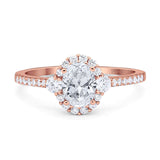 Vintage Style Oval Natural Stone Solitaire Ring