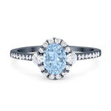 Vintage Style Oval Natural Stone Solitaire Ring