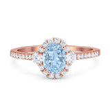 Vintage Style Oval Natural Stone Solitaire Ring